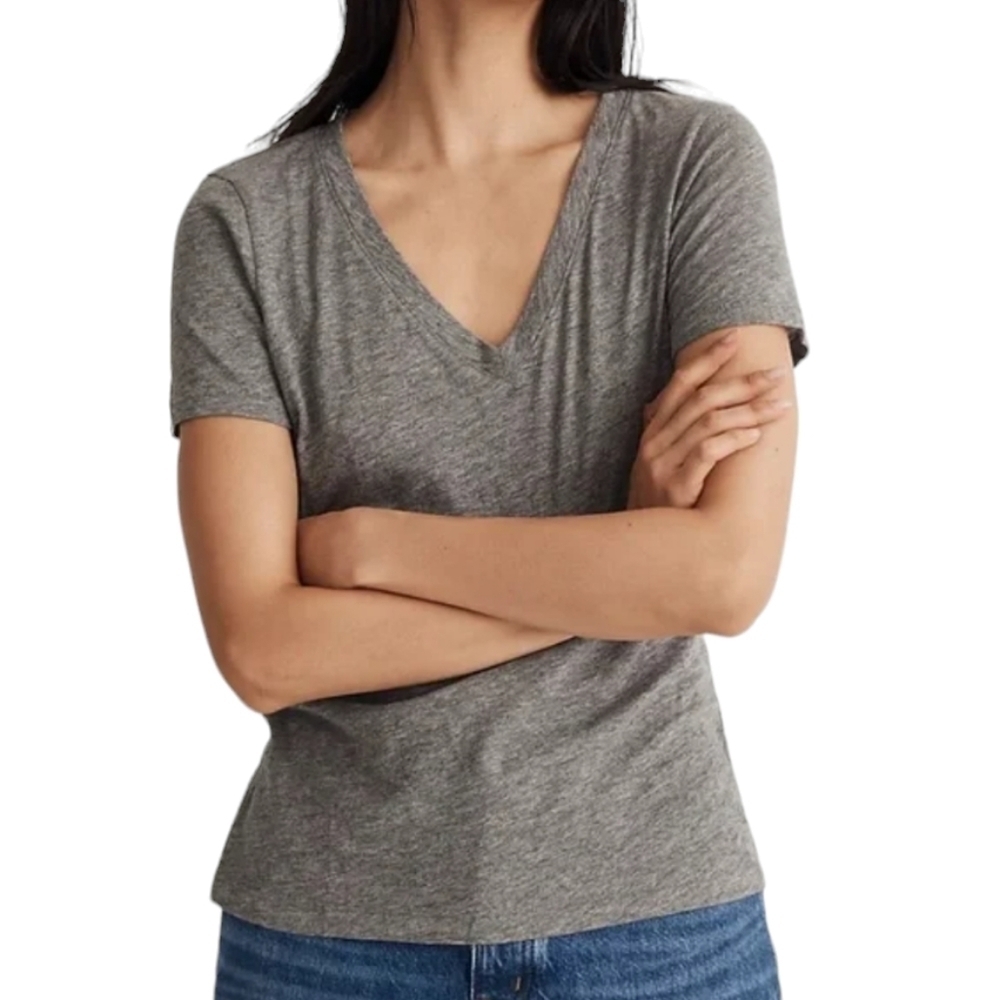 Mossimo Supply Heather Grey V-neck‎ Short Sleeve T-Shirt